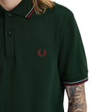 Fred Perry Ανδρική Μπλούζα Twin Tipped Polo M3600-85A Πράσινο