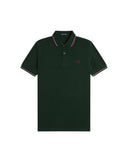 Fred Perry Ανδρική Μπλούζα Twin Tipped Polo M3600-85A Πράσινο