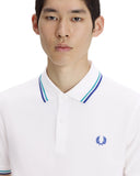Fred Perry Ανδρική Μπλούζα Twin Tipped Polo M3600-94A Λευκό