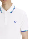 Fred Perry Ανδρική Μπλούζα Twin Tipped Polo M3600-94A Λευκό