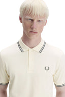 Fred Perry Ανδρική Μπλούζα Twin Tipped Polo M3600-95A Εκρού