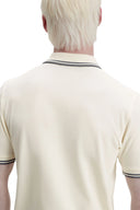 Fred Perry Ανδρική Μπλούζα Twin Tipped Polo M3600-95A Εκρού