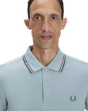 Fred Perry Ανδρική Μπλούζα Twin Tipped Polo M3600-98A Μέντα