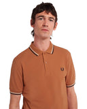 Fred Perry Ανδρική Μπλούζα Twin Tipped Polo M3600-P03 Court Clay