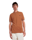 Fred Perry Ανδρική Μπλούζα Twin Tipped Polo M3600-P03 Court Clay