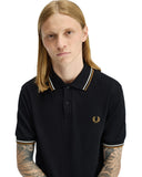 Fred Perry Ανδρική Μπλούζα Twin Tipped Polo M3600-P69 Μαύρο