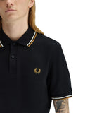 Fred Perry Ανδρική Μπλούζα Twin Tipped Polo M3600-P69 Μαύρο