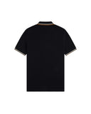 Fred Perry Ανδρική Μπλούζα Twin Tipped Polo M3600-P69 Μαύρο