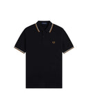 Fred Perry Ανδρική Μπλούζα Twin Tipped Polo M3600-P69 Μαύρο