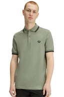 Fred Perry Ανδρική Μπλούζα Twin Tipped Polo M3600-S23 Χακί