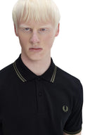 Fred Perry Ανδρική Μπλούζα Twin Tipped Polo M3600-T44 Black / Field Green