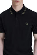 Fred Perry Ανδρική Μπλούζα Twin Tipped Polo M3600-T44 Black / Field Green