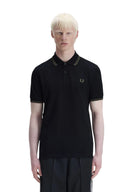 Fred Perry Ανδρική Μπλούζα Twin Tipped Polo M3600-T44 Black / Field Green