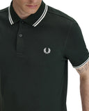 Fred Perry Ανδρική Μπλούζα Twin Tipped Polo M3600-T50 Πράσινο