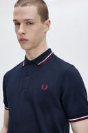 Fred Perry Ανδρική Μπλούζα Twin Tipped Polo M3600-T55 Μπλε