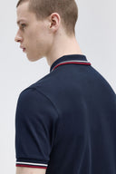 Fred Perry Ανδρική Μπλούζα Twin Tipped Polo M3600-T55 Μπλε