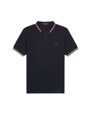 Fred Perry Ανδρική Μπλούζα Twin Tipped Polo M3600-T55 Μπλε