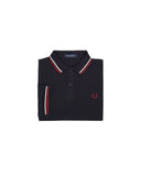 Fred Perry Ανδρική Μπλούζα Twin Tipped Polo M3600-T55 Μπλε