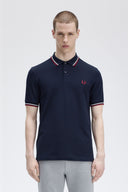 Fred Perry Ανδρική Μπλούζα Twin Tipped Polo M3600-T55 Μπλε