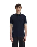 Fred Perry Ανδρική Μπλούζα Twin Tipped Polo M3600-T55 Μπλε