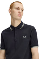 Fred Perry Ανδρική Μπλούζα Twin Tipped Polo M3600-T73 Navy / Seagrass