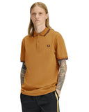 Fred Perry Ανδρική Μπλούζα Twin Tipped Polo M3600-T86 Dark Caramel