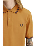 Fred Perry Ανδρική Μπλούζα Twin Tipped Polo M3600-T86 Dark Caramel