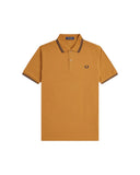 Fred Perry Ανδρική Μπλούζα Twin Tipped Polo M3600-T86 Dark Caramel