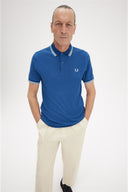 Fred Perry Ανδρική Μπλούζα Twin Tipped Polo M3600-V29 Μπλε