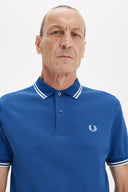 Fred Perry Ανδρική Μπλούζα Twin Tipped Polo M3600-V29 Μπλε