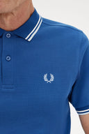 Fred Perry Ανδρική Μπλούζα Twin Tipped Polo M3600-V29 Μπλε