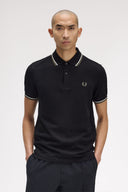 Fred Perry Ανδρική Μπλούζα Twin Tipped Polo M3600-W54 Μαύρο