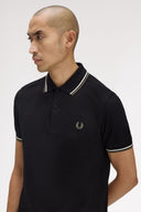 Fred Perry Ανδρική Μπλούζα Twin Tipped Polo M3600-W54 Μαύρο