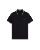 Fred Perry Ανδρική Μπλούζα Twin Tipped Polo M3600-W54 Μαύρο