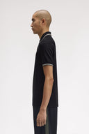 Fred Perry Ανδρική Μπλούζα Twin Tipped Polo M3600-W54 Μαύρο