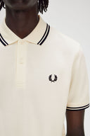 Fred Perry Ανδρική Μπλούζα Twin Tipped Polo M3600-Y24 Εκρού