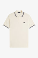 Fred Perry Ανδρική Μπλούζα Twin Tipped Polo M3600-Y24 Εκρού