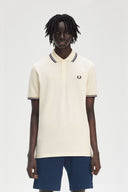 Fred Perry Ανδρική Μπλούζα Twin Tipped Polo M3600-Y24 Εκρού