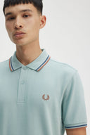 Fred Perry Ανδρική Μπλούζα Twin Tipped Polo M3600-Y26 Βεραμάν