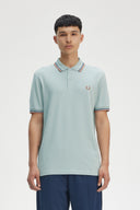 Fred Perry Ανδρική Μπλούζα Twin Tipped Polo M3600-Y26 Βεραμάν