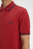 Fred Perry Ανδρική Μπλούζα Twin Tipped Polo M3600-Y35 Κόκκινο