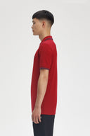 Fred Perry Ανδρική Μπλούζα Twin Tipped Polo M3600-Y35 Κόκκινο