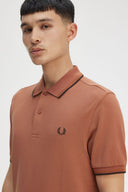 Fred Perry Ανδρική Μπλούζα Twin Tipped Polo M3600-Y39 Κεραμμυδί