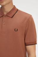 Fred Perry Ανδρική Μπλούζα Twin Tipped Polo M3600-Y39 Κεραμμυδί