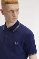 Fred Perry Ανδρική Μπλούζα Twin Tipped Polo M3600-Y59 Μπλε