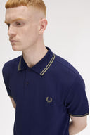 Fred Perry Ανδρική Μπλούζα Twin Tipped Polo M3600-Y59 Μπλε
