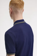 Fred Perry Ανδρική Μπλούζα Twin Tipped Polo M3600-Y59 Μπλε
