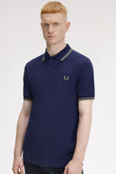Fred Perry Ανδρική Μπλούζα Twin Tipped Polo M3600-Y59 Μπλε
