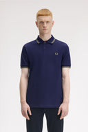 Fred Perry Ανδρική Μπλούζα Twin Tipped Polo M3600-Y59 Μπλε