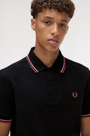 Fred Perry Ανδρική Μπλούζα Twin Tipped Polo M3600-Y67 Μαύρο